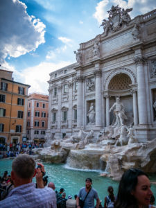 Crowds at the Trevi Fountain